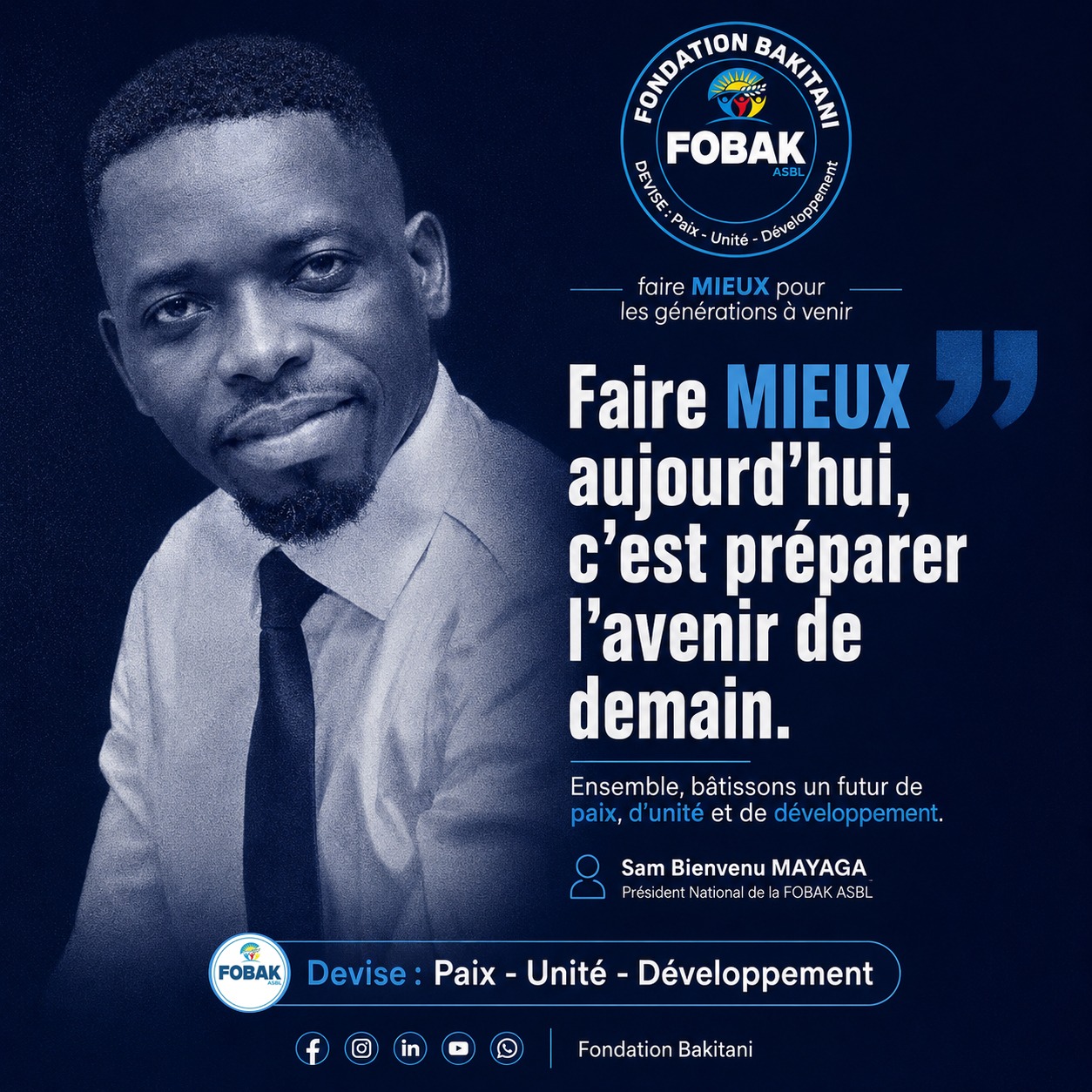 Citation de Sam Bienvenu MAYAGA